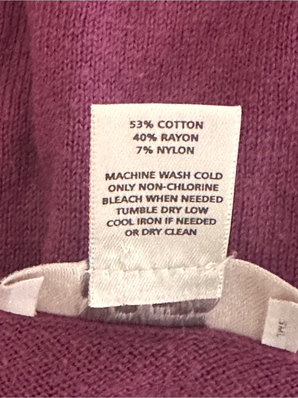 LOFT Outlet Raspberry Knit Pullover - Picture 3 of 3